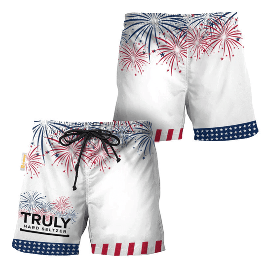 Truly Hard Seltzer American Independence Day Swim Trunks