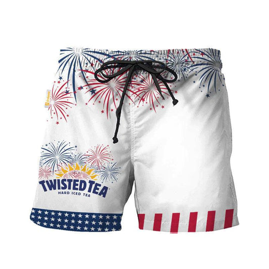 Twisted Tea American Independence Day Swim Trunks 1