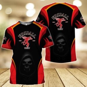 Black Skull Fireball T-Shirt