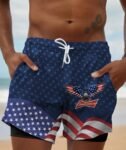American Eagle Budweiser Compression Liner Swim Trunks