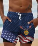 American Eagle High Noon Compression Liner Swim Trunks