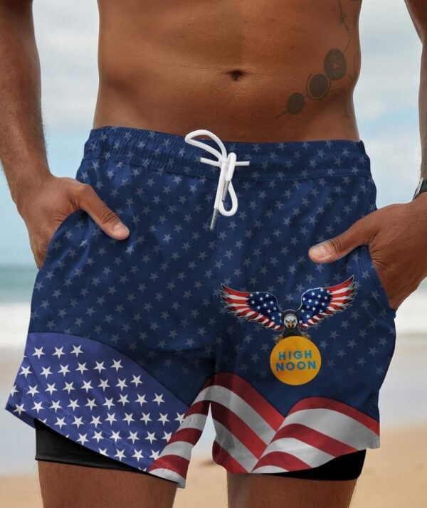 American Eagle High Noon Compression Liner Swim Trunks