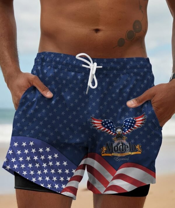 American Eagle Modelo Compression Liner Swim Trunks