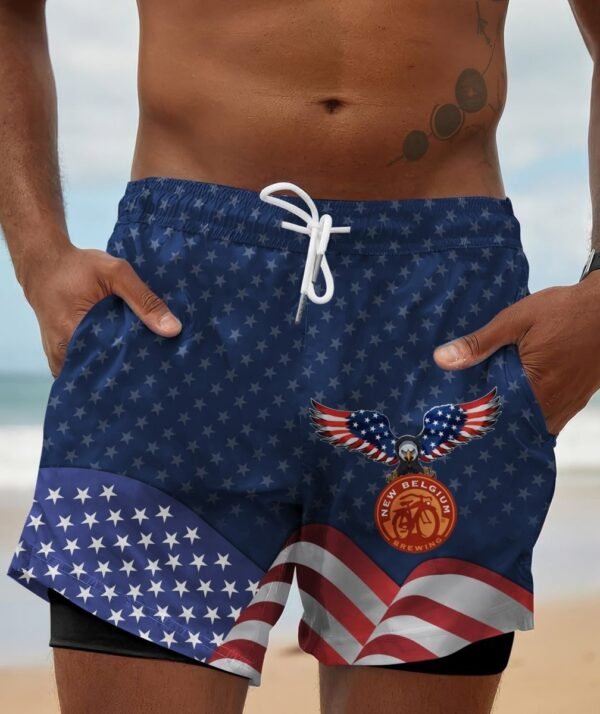 American Eagle New Belgium Compression Liner Swim Trunks
