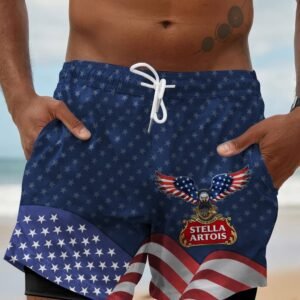 American Eagle Stella Artois Compression Liner Swim Trunks - Flexiquor.com
