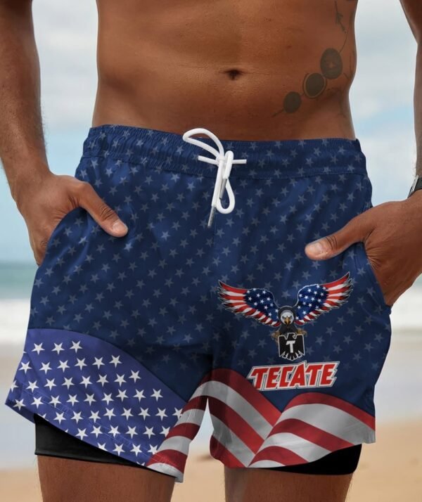 American Eagle Tecate Compression Liner Swim Trunks
