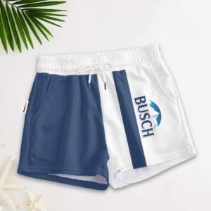 Blue White Busch Light Women's Casual Shorts