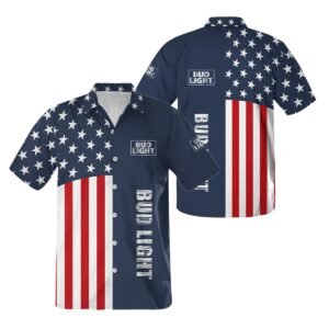 Bud Light America Flag Button Shirt