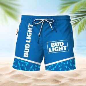 Bud Light Glass Bottle Dot Swim Trunks - Flexiquor.com