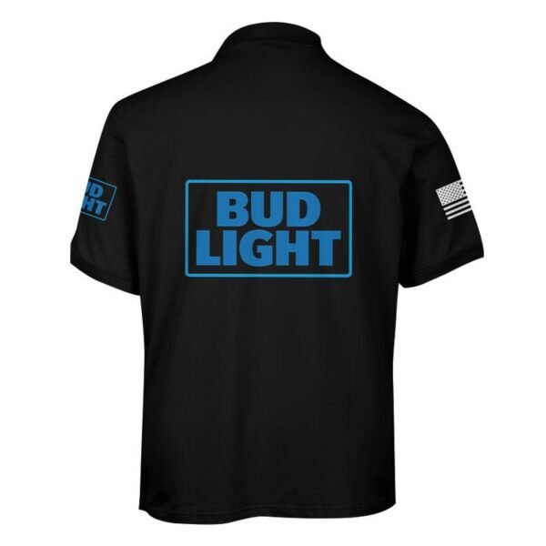 Bud Light USA Flag Men's Plus Size Polo Shirt
