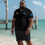 Bud Light USA Flag Men's Plus Size Polo Shirt