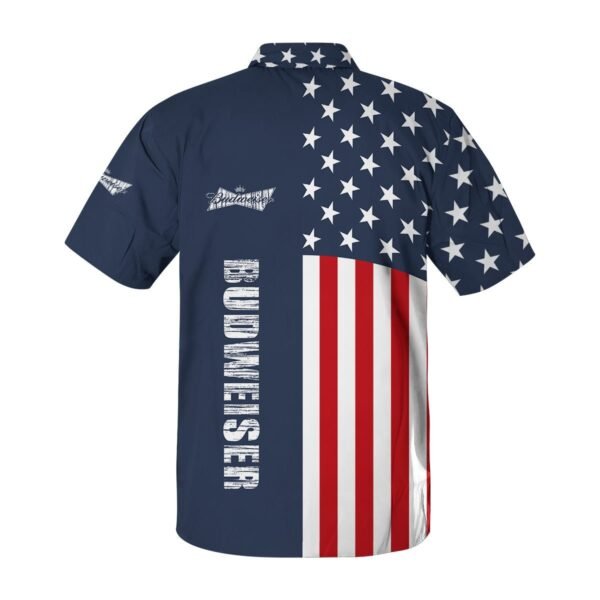 Budweiser America Flag Button Shirt
