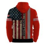 Budweiser Stainless Steel American Flag Hoodie & Zip Hoodie