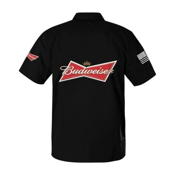 Budweiser USA Flag Button Shirt