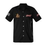 Budweiser USA Flag Button Shirt