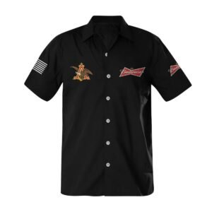 Budweiser USA Flag Button Shirt - Flexiquor.com