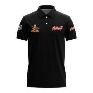 Budweiser USA Flag Polo Shirt - Flexiquor.com