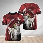 Budweiser Deer Skull With Mushrooms T-Shirt