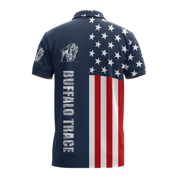 Buffalo Trace America Flag Polo Shirt