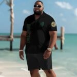 Buffalo Trace American Flag Men's Plus Size Polo Shirt