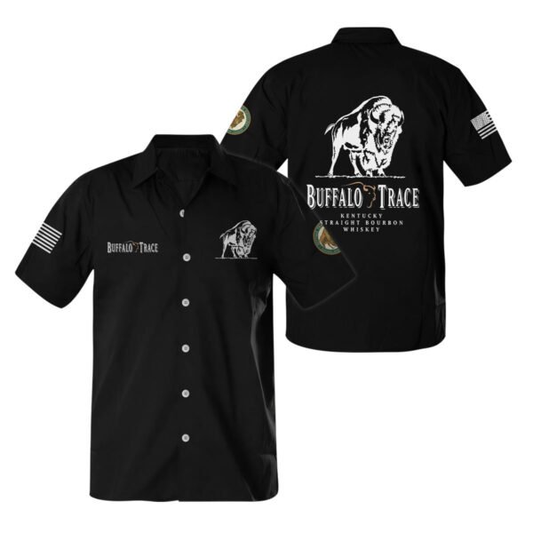 Buffalo Trace USA Flag Button Shirt