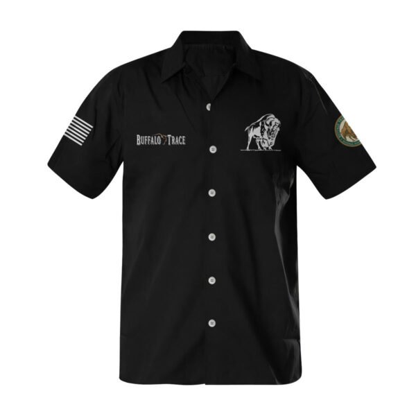 Buffalo Trace USA Flag Button Shirt