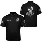 Buffalo Trace USA Flag Men's Plus Size Polo Shirt