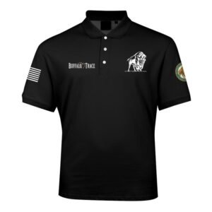Buffalo Trace USA Flag Men's Plus Size Polo Shirt - Flexiquor.com