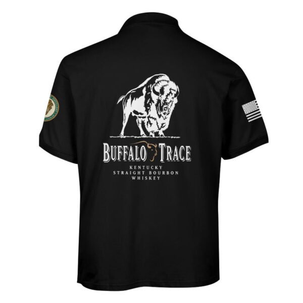 Buffalo Trace USA Flag Men's Plus Size Polo Shirt