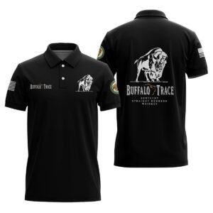 Buffalo Trace USA Flag Polo Shirt