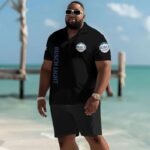 Busch Light American Flag Men's Plus Size Polo Shirt