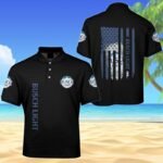 Busch Light American Flag Men's Plus Size Polo Shirt