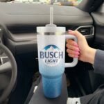 Busch Light Cat In The Hat 40oz Tumbler With Handle
