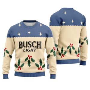 Busch Light Chrismas Cherry Ugly Sweater
