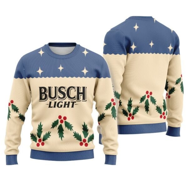 Busch Light Chrismas Cherry Ugly Sweater