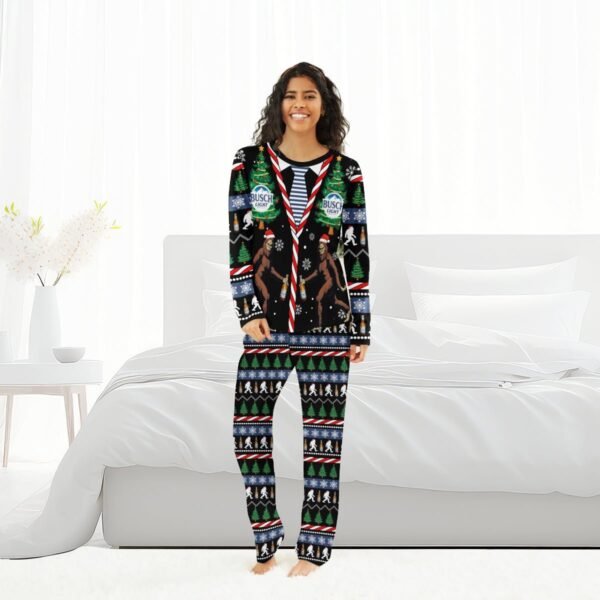 Busch Light Christmas Bigfoot Family Pajamas Set