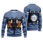 Busch Light Christmas Gingerbread Ugly Sweater