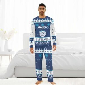 Busch Light Christmas Snowfall Family Pajamas Set - Flexiquor.com