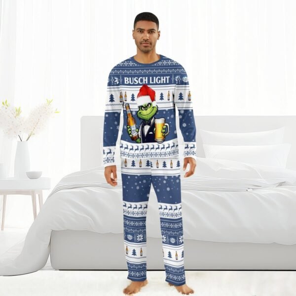 Busch Light Grinch Christmas Family Pajamas Set