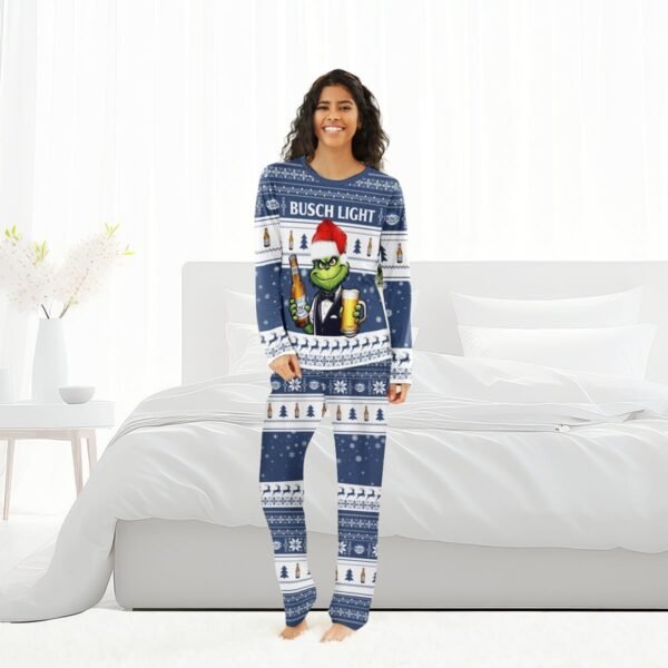 Busch Light Grinch Christmas Family Pajamas Set