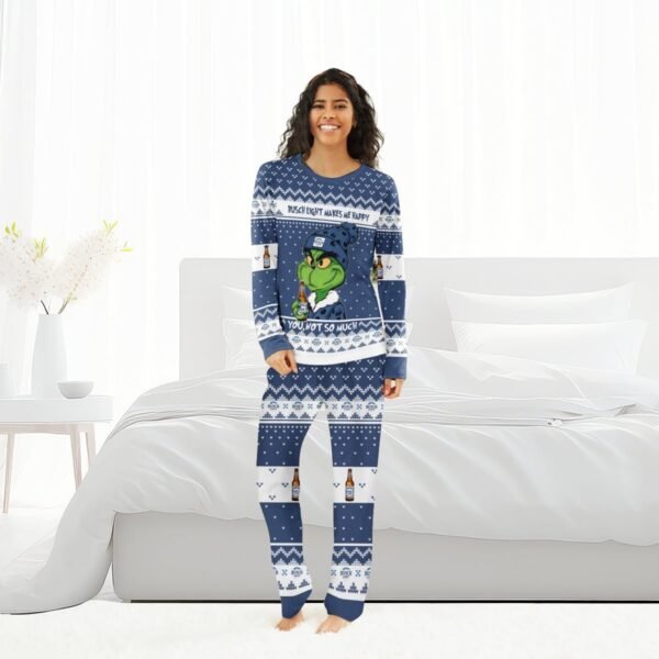Busch Light Make Grinch Happy Family Pajamas Set