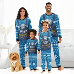 Busch Light Merry Christmas Family Pajamas Set