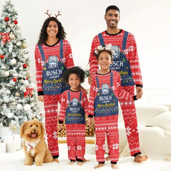 Busch Light Merry Christmas Family Pajamas Set