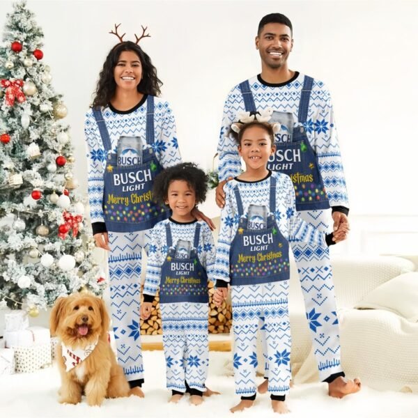 Busch Light Merry Christmas Family Pajamas Set