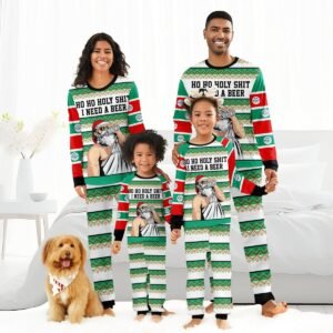 Busch Light Santa Need A Beer Family Pajamas Set