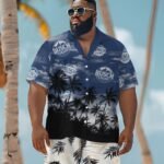 Busch Light Sunset Men's Plus Size Hawaiian Shirt