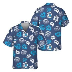 Busch Light Tropical Garden Hawaiian Shirt
