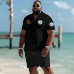 Busch Light USA Flag Men's Plus Size Polo Shirt