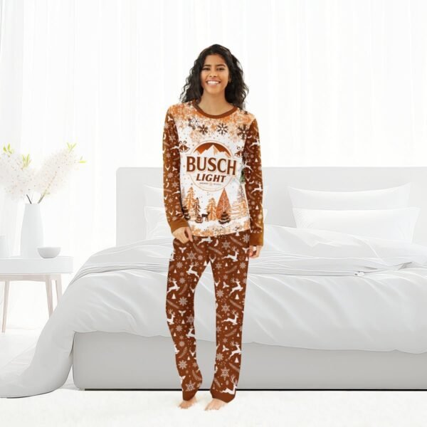 Busch Light Winter Christmas Family Pajamas Set