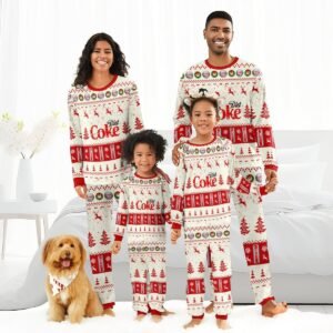 Coke Diet Christmas Reindeer Family Pajamas Set